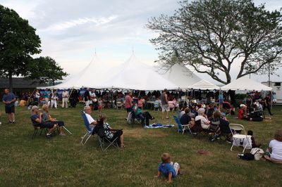 Local Flavor 
Tuesday evening was the Mattapoisett Women’s Club sponsored Taste of the Town, an annual event when local food purveyors fill the tent at Shipyard Park with the flavors and aromas of Mattapoisett’s lively restaurant scene. Photos by Jean Perry
