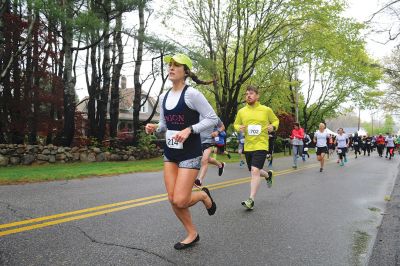 Tiara 5K Road Race
The Tiara 5K road race sponsored by Oxford Creamery has become a staple Mother’s Day tradition in Mattapoisett. The weather was damp and chilly, but still 441 runners turned out for the Mattapoisett village run to benefit the Women’s Fund of New Bedford. Photos by Colin Veitch
