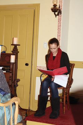 Tinkhamtown Chapel Christmas Carol Sing
The organ was back in business this year for the annual Tinkhamtown Chapel Christmas Carol Sing on Saturday, December 17. The kerosene lamps were lit, the children partook in the traditional “The Twelve Days if Christmas,” and all was merry and bright as Christmas in Mattapoisett should be. Photos by Jean Perry
