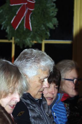 Tinkhamtown Chapel Christmas Carol Sing
The organ was back in business this year for the annual Tinkhamtown Chapel Christmas Carol Sing on Saturday, December 17. The kerosene lamps were lit, the children partook in the traditional “The Twelve Days if Christmas,” and all was merry and bright as Christmas in Mattapoisett should be. Photos by Jean Perry
