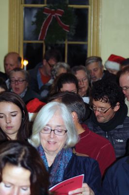 Tinkhamtown Chapel Christmas Carol Sing
The organ was back in business this year for the annual Tinkhamtown Chapel Christmas Carol Sing on Saturday, December 17. The kerosene lamps were lit, the children partook in the traditional “The Twelve Days if Christmas,” and all was merry and bright as Christmas in Mattapoisett should be. Photos by Jean Perry
