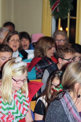 Tinkhamtown Chapel Christmas Carol Sing
The organ was back in business this year for the annual Tinkhamtown Chapel Christmas Carol Sing on Saturday, December 17. The kerosene lamps were lit, the children partook in the traditional “The Twelve Days if Christmas,” and all was merry and bright as Christmas in Mattapoisett should be. Photos by Jean Perry
