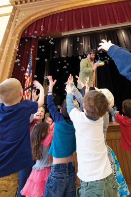 Toe Jam Puppet Band
The Toe Jam Puppet Band was back in Tri-Town on March 21 for a performance at the Marion Music Hall, sponsored by the Elizabeth Taber Library. The performance was free and the fun was evident in the faces of the band’s biggest fans. Photos by Colin Veitch
