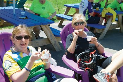 Tour de Crème 
Sunday, May 23, was the second annual Tour de Crème hosted by the Mattapoisett Land Trust and the Friends of the Mattapoisett Bike Path. Participants wound their way through the Southcoast on 11-, 19-, 25-, and 50-mile rides, making stops at local creameries along the way. Photos by Colin Veitch
