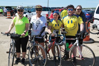 Tour de Crème 
Sunday, May 23, was the second annual Tour de Crème hosted by the Mattapoisett Land Trust and the Friends of the Mattapoisett Bike Path. Participants wound their way through the Southcoast on 11-, 19-, 25-, and 50-mile rides, making stops at local creameries along the way. Photos by Colin Veitch
