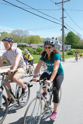 Tour de Crème 
Sunday, May 23, was the second annual Tour de Crème hosted by the Mattapoisett Land Trust and the Friends of the Mattapoisett Bike Path. Participants wound their way through the Southcoast on 11-, 19-, 25-, and 50-mile rides, making stops at local creameries along the way. Photos by Colin Veitch
