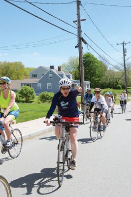 Tour de Crème 
Sunday, May 23, was the second annual Tour de Crème hosted by the Mattapoisett Land Trust and the Friends of the Mattapoisett Bike Path. Participants wound their way through the Southcoast on 11-, 19-, 25-, and 50-mile rides, making stops at local creameries along the way. Photos by Colin Veitch
