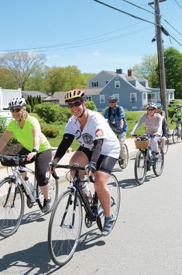 Tour de Crème 
Sunday, May 23, was the second annual Tour de Crème hosted by the Mattapoisett Land Trust and the Friends of the Mattapoisett Bike Path. Participants wound their way through the Southcoast on 11-, 19-, 25-, and 50-mile rides, making stops at local creameries along the way. Photos by Colin Veitch
