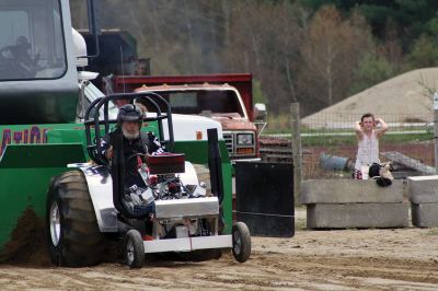 Rochester Tractor Pull
If you were anywhere near the Rochester Country Fair grounds on Saturday, you heard the familiar sounds of revving tractor engines echoing throughout the town. The country fair committee held a tractor pull/swap fundraiser on April 29. Those who attended got an early taste of the sights, sounds, and smells of the Rochester Country Fair with dirt flying, engines blasting, and diesel smoke billowing up into the air. Photos by Jean Perry
