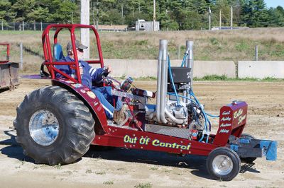 Mass Mini Tractor Pullers 
The Rochester Country Fairgrounds hosted a tractor pull of the Mass Mini Tractor Pullers Association on October 10. The tractors are hand-built by their owners, using naturally-aspirated auto engines that are 500-1,000 horsepower. There will be another all-day tractor pull event on October 24 from 9:00 am to 5:00 pm. Photos by Colin Veitch
