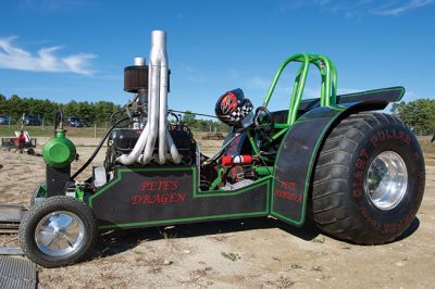 Mass Mini Tractor Pullers 
The Rochester Country Fairgrounds hosted a tractor pull of the Mass Mini Tractor Pullers Association on October 10. The tractors are hand-built by their owners, using naturally-aspirated auto engines that are 500-1,000 horsepower. There will be another all-day tractor pull event on October 24 from 9:00 am to 5:00 pm. Photos by Colin Veitch
