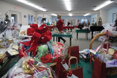 Festival of Trees
The Festival of Trees opened on November 27 with a reception at the Cushing Community Center on Route 6 in Marion. Sponsored by the Friends of Marion Council on Aging, the event showcased 14 decorated Christmas trees, along with an artisan sale, music, refreshments and a raffle for over 10 gift baskets. For more information about the Festival of Trees, call Karen Gregory at 508-748-3570. Photos by Mick Colageo and Marilou Newell
