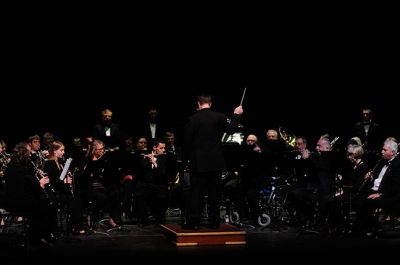 Tri-County Symphonic Band
The Tri-County Symphonic Band kicked off their 52nd season on Sunday at the Fireman Performing Arts Center with “An Afternoon at the Opera,” featuring renowned bass vocalist Tianxu Zhou. Photo by Felix Perez. 
