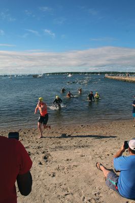 Mattapoisett Lions Club’s annual Sprint Triathlon 
Multiple generations greeted a pleasant Sunday morning and competed in the Mattapoisett Lions Club’s annual Sprint Triathlon that began at the Town Beach and ended nearby on Water Street. Photos by Mick Colageo
