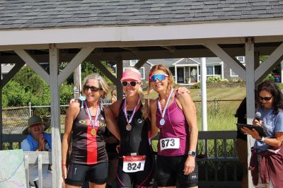 Mattapoisett Lions Club’s annual Sprint Triathlon 
Multiple generations greeted a pleasant Sunday morning and competed in the Mattapoisett Lions Club’s annual Sprint Triathlon that began at the Town Beach and ended nearby on Water Street. Photos by Mick Colageo
