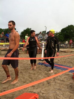 Triathlon
On Sunday, July 8, the Mattapoisett Lions Club held their Annual Triathlon at the Mattapoisett Beach. 172 individual riders and 23 relay teams participated in the event, which included a half-mile swim, 10 mile bike ride and 3.1 mile run.  Photos by Katy Fitzpatrick and Rebecca McCullough.
