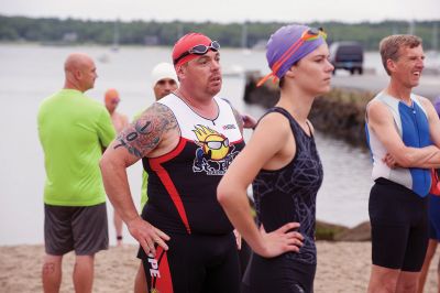 Triathlon
The Triathlon kicked off the first of the many Harbor Days events scheduled over the week and into the weekend. Hosted by the Mattapoisett Lions Club every year, the triathlon takes racers .25 miles from the shore of Town Beach and back, 10 miles bicycling through Mattapoisett, and 5K through the village around Ned’s Point Lighthouse. Photos by Colin Veitch
