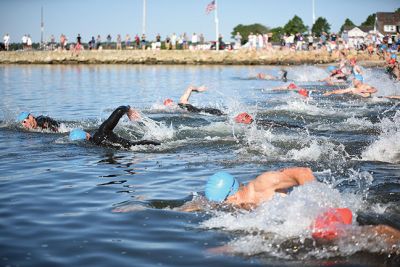  Kicking Off
It’s official! Harbor Days in Mattapoisett has begun, starting on Sunday, July 9, with the annual Triathlon. Following events are Wednesday with Concert in the Park and strawberry shortcake, Thursday is Paint Night at Shipyard Park, Friday is the fish fry, Saturday is craft fair/vendors, entertainment, U-Pick ‘Em Auction, and lobster dinner, and Sunday is the pancake breakfast. Photos by Glenn C. Silva
