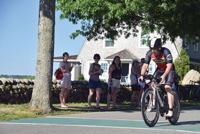  Kicking Off
It’s official! Harbor Days in Mattapoisett has begun, starting on Sunday, July 9, with the annual Triathlon. Following events are Wednesday with Concert in the Park and strawberry shortcake, Thursday is Paint Night at Shipyard Park, Friday is the fish fry, Saturday is craft fair/vendors, entertainment, U-Pick ‘Em Auction, and lobster dinner, and Sunday is the pancake breakfast. Photos by Glenn C. Silva
