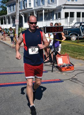  Kicking Off
It’s official! Harbor Days in Mattapoisett has begun, starting on Sunday, July 9, with the annual Triathlon. Following events are Wednesday with Concert in the Park and strawberry shortcake, Thursday is Paint Night at Shipyard Park, Friday is the fish fry, Saturday is craft fair/vendors, entertainment, U-Pick ‘Em Auction, and lobster dinner, and Sunday is the pancake breakfast. Photos by Glenn C. Silva
