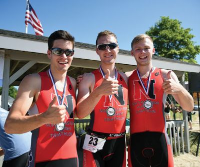  Kicking Off
It’s official! Harbor Days in Mattapoisett has begun, starting on Sunday, July 9, with the annual Triathlon. Following events are Wednesday with Concert in the Park and strawberry shortcake, Thursday is Paint Night at Shipyard Park, Friday is the fish fry, Saturday is craft fair/vendors, entertainment, U-Pick ‘Em Auction, and lobster dinner, and Sunday is the pancake breakfast. Photos by Glenn C. Silva
