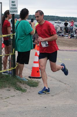 Lions Club Triathlon
Under merciful overcast skies on July 15, the 37th annual Lions Club Triathlon found 115 participants including seven relay teams vying for first place bragging rights. Coming in 1st place in the men’s division was Brian Hughes with a time of 51:38 minutes. Anders Broussard was the top-performing woman at 57:52 minutes, and the Union Running relay team clocked in at 57:52. Photos by Marilou Newell
