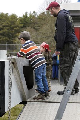 Kids Equipment Fun Day
Saturday, May 7, was the date for the annual Kids Equipment Fun Day at Washburn Park in Marion, sponsored by Marion Recreation. The kids climbed aboard ambulances, fire trucks, police cruisers, and even the harbormaster’s boat. This year, Recreation Director and Selectman Jody Dickerson served up free hotdogs during the popular event that seemed to draw a bigger crowd this year than the previous years. Photos by Ethan Akins
