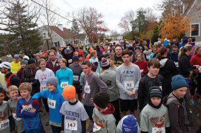 Annual Turkey Trot 5K 
The Annual Turkey Trot 5K wound its way through Marion Village on Sunday, November 17, with 182 trotters (and some ‘turkeys’ as well) braving a chilling wind that morning to make it to the finish line. Organized by the Marion Recreation Department, the event every year draws quite a flock of runners to the start and finish line at Tabor Academy, raising funds for Marion Rec programs and events. Photos by Colin Veitch
