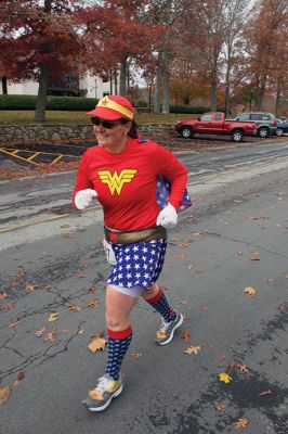 Annual Turkey Trot 5K 
The Annual Turkey Trot 5K wound its way through Marion Village on Sunday, November 17, with 182 trotters (and some ‘turkeys’ as well) braving a chilling wind that morning to make it to the finish line. Organized by the Marion Recreation Department, the event every year draws quite a flock of runners to the start and finish line at Tabor Academy, raising funds for Marion Rec programs and events. Photos by Colin Veitch
