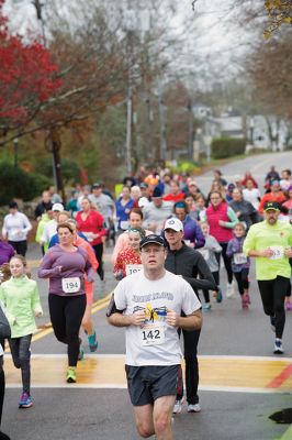 5th Annual 5K Turkey Trot
There were 31 registered runners for this year’s 5th Annual 5K Turkey Trot for Marion Recreation on Sunday, November 22. The course takes runners from Tabor Academy down Front Street through the village and back again to Tabor. Adam Sylvia of Rochester took first place for men, and Julie Craig of Mattapoisett took first place for women. Photos by Colin Veitch
