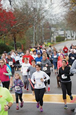 5th Annual 5K Turkey Trot
There were 31 registered runners for this year’s 5th Annual 5K Turkey Trot for Marion Recreation on Sunday, November 22. The course takes runners from Tabor Academy down Front Street through the village and back again to Tabor. Adam Sylvia of Rochester took first place for men, and Julie Craig of Mattapoisett took first place for women. Photos by Colin Veitch
