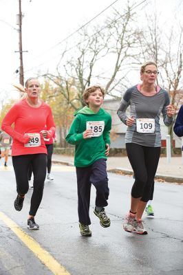 5th Annual 5K Turkey Trot
There were 31 registered runners for this year’s 5th Annual 5K Turkey Trot for Marion Recreation on Sunday, November 22. The course takes runners from Tabor Academy down Front Street through the village and back again to Tabor. Adam Sylvia of Rochester took first place for men, and Julie Craig of Mattapoisett took first place for women. Photos by Colin Veitch
