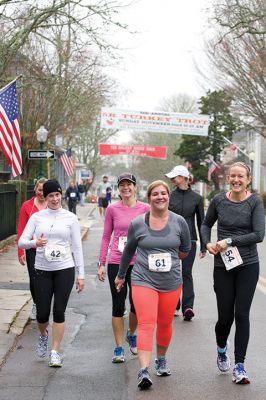 5th Annual 5K Turkey Trot
There were 31 registered runners for this year’s 5th Annual 5K Turkey Trot for Marion Recreation on Sunday, November 22. The course takes runners from Tabor Academy down Front Street through the village and back again to Tabor. Adam Sylvia of Rochester took first place for men, and Julie Craig of Mattapoisett took first place for women. Photos by Colin Veitch
