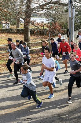 Marion Recreation Department’s annual Turkey Trot 
The Marion Recreation Department’s annual Turkey Trot 5k brought scores of runners out to the Marion village streets on November 18. Although there were no actual turkeys trotting, thoughts of Thanksgiving dinner are trotting through many of our thoughts as we approach Thanksgiving. Photos by Glenn C. Silva
