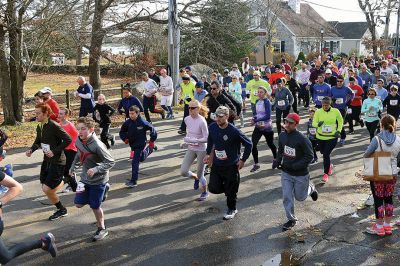 Marion Recreation Department’s annual Turkey Trot 
The Marion Recreation Department’s annual Turkey Trot 5k brought scores of runners out to the Marion village streets on November 18. Although there were no actual turkeys trotting, thoughts of Thanksgiving dinner are trotting through many of our thoughts as we approach Thanksgiving. Photos by Glenn C. Silva
