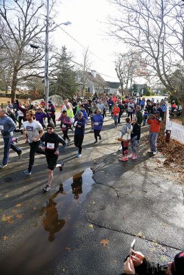 Marion Recreation Department’s annual Turkey Trot 
The Marion Recreation Department’s annual Turkey Trot 5k brought scores of runners out to the Marion village streets on November 18. Although there were no actual turkeys trotting, thoughts of Thanksgiving dinner are trotting through many of our thoughts as we approach Thanksgiving. Photos by Glenn C. Silva
