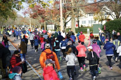 Marion Recreation Department’s annual Turkey Trot 
The Marion Recreation Department’s annual Turkey Trot 5k brought scores of runners out to the Marion village streets on November 18. Although there were no actual turkeys trotting, thoughts of Thanksgiving dinner are trotting through many of our thoughts as we approach Thanksgiving. Photos by Glenn C. Silva
