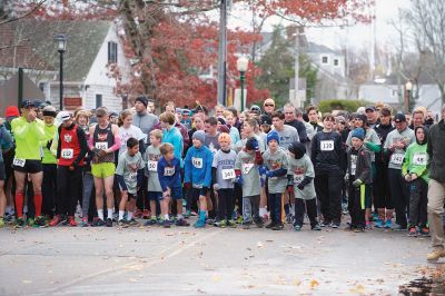 Annual Turkey Trot 5K 
The Annual Turkey Trot 5K wound its way through Marion Village on Sunday, November 17, with 182 trotters (and some ‘turkeys’ as well) braving a chilling wind that morning to make it to the finish line. Organized by the Marion Recreation Department, the event every year draws quite a flock of runners to the start and finish line at Tabor Academy, raising funds for Marion Rec programs and events. Photos by Colin Veitch
