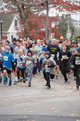 Annual Turkey Trot 5K 
The Annual Turkey Trot 5K wound its way through Marion Village on Sunday, November 17, with 182 trotters (and some ‘turkeys’ as well) braving a chilling wind that morning to make it to the finish line. Organized by the Marion Recreation Department, the event every year draws quite a flock of runners to the start and finish line at Tabor Academy, raising funds for Marion Rec programs and events. Photos by Colin Veitch
