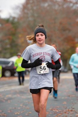 Annual Turkey Trot 5K 
The Annual Turkey Trot 5K wound its way through Marion Village on Sunday, November 17, with 182 trotters (and some ‘turkeys’ as well) braving a chilling wind that morning to make it to the finish line. Organized by the Marion Recreation Department, the event every year draws quite a flock of runners to the start and finish line at Tabor Academy, raising funds for Marion Rec programs and events. Photos by Colin Veitch
