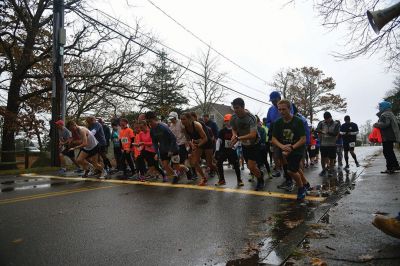 Turkey Trot 5K 
Sunday was the morning of the annual Turkey Trot 5K in the center of Marion. Yes, it was rainy and windy, but the 80 turkeys (we mean participants) that showed up anyway still enjoyed the scenic village trot. Photos by Glenn C. Silva
