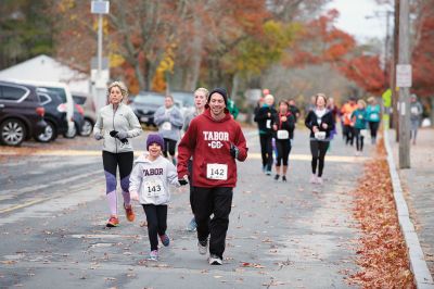 Annual Turkey Trot 5K 
The Annual Turkey Trot 5K wound its way through Marion Village on Sunday, November 17, with 182 trotters (and some ‘turkeys’ as well) braving a chilling wind that morning to make it to the finish line. Organized by the Marion Recreation Department, the event every year draws quite a flock of runners to the start and finish line at Tabor Academy, raising funds for Marion Rec programs and events. Photos by Colin Veitch
