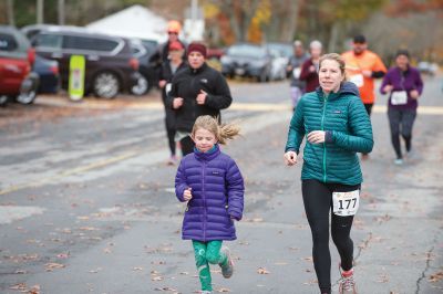 Annual Turkey Trot 5K 
The Annual Turkey Trot 5K wound its way through Marion Village on Sunday, November 17, with 182 trotters (and some ‘turkeys’ as well) braving a chilling wind that morning to make it to the finish line. Organized by the Marion Recreation Department, the event every year draws quite a flock of runners to the start and finish line at Tabor Academy, raising funds for Marion Rec programs and events. Photos by Colin Veitch
