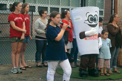 National Anthem
Deianeira Nara Underhill, 12, sang the National Anthem at the opening of the Wareham Gatemen Home Game on June 26, 2010. Ms. Underhill is scheduled to sing throughout the summer at various games. Photo courtesy of Dawn Underhill.
