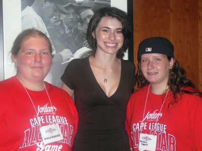 CCBL volunteers 
Rochester residents Arissa Underhill and her sister Nara Underhill spent July 29 at Fenway Park during the Cape Cod Baseball League's All Star Game. The sisters were CCBL volunteers who assisted Miss Magnus and astronaut Cady Colemen as well as the family of Christina Taylor Greene during the game. Photo courtesy of the Underhill family.
