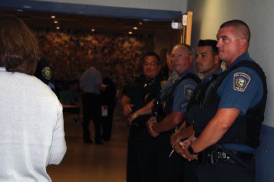 Unity Service
Local police, clergy, and members of the Tri-Town community gathered on Saturday, July 23, at ORR Junior High School to come together in peace and unity during an ecumenical service to honor those in uniform, those officers who have recently been assassinated in Dallas and Baton Rouge, and to pray for an end to racism and for the protection of police officers. Photos by Jean Perry
