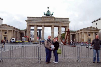 Brandenburg Gate
Tony and Diane Lopes with a copy of The Wanderer at the Brandenburg Gate in Berlin during a recent trip to Germany and Poland.
