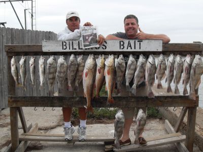 Fishing in the Laguna Madre
Mark Trow and Rory Hammond long time Mattapoisett residents, and both starting players of the ORR 1974 State Championship Soccer Team. Picture taken November 19, 2009 after fishing in the Laguna Madre about 30 miles south of Corpus Christi, Texas. 
