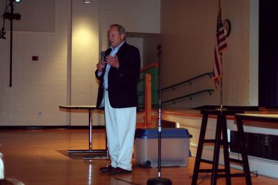 Wild Kingdom
On Friday, May 29, 2009 Jim Fowler, host of Mutual of Omahas Animal Kingdom visited the Sippican Elementary School. Mr. Fowler brought with him a variety of animals. Photo by Sarah K. Taylor

