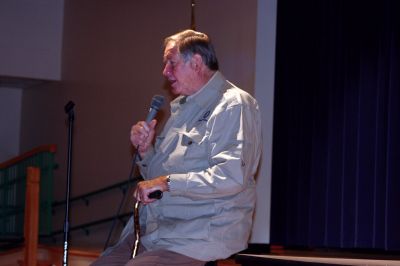 Wild Kingdom
On Friday, May 29, 2009 Jim Fowler, host of Mutual of Omahas Animal Kingdom visited the Sippican Elementary School. Mr. Fowler brought with him a variety of animals. Photo by Sarah K. Taylor
